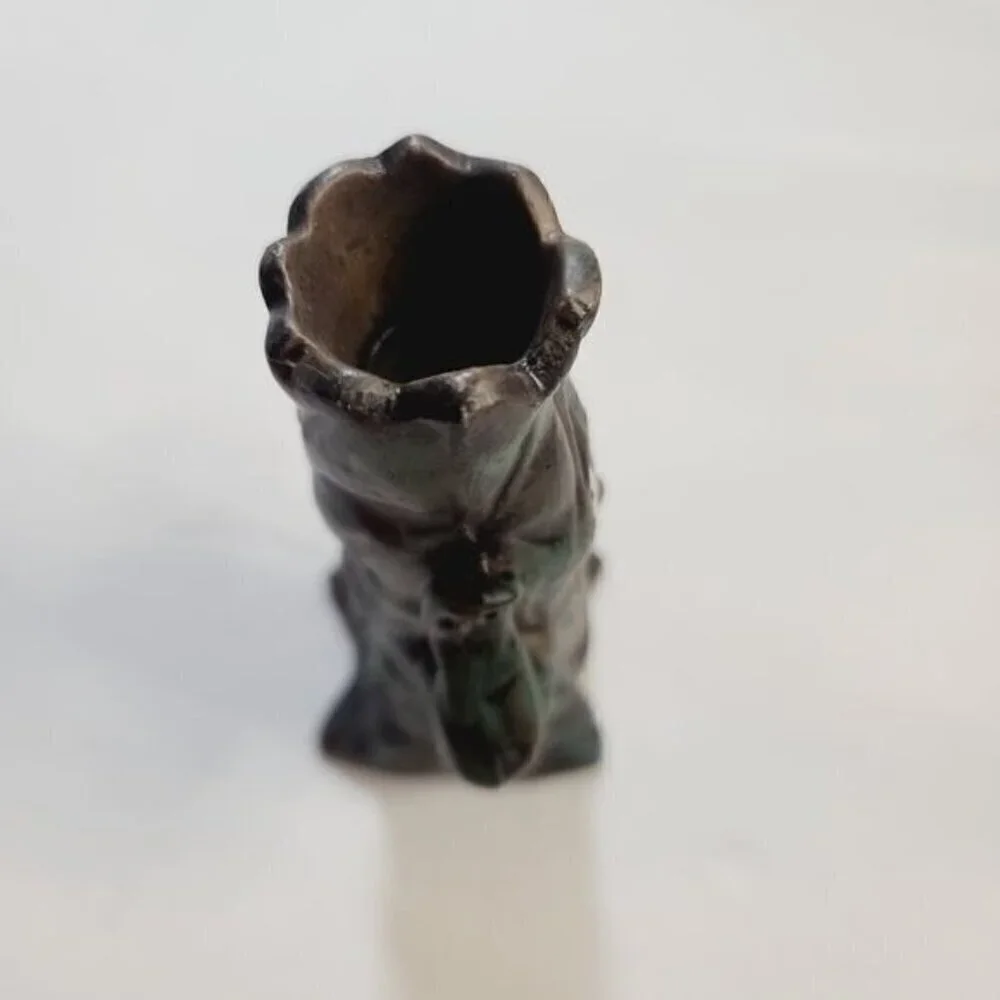 Vintage Halloween Tree Scared Face Spooky Tree Candle Holder Ceramic Figurine